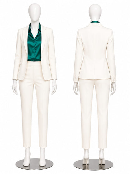 Blazer Essence – Largo medio con botón central y bolsillos de tapa