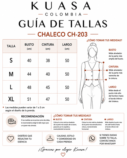 Chaleco Essence – Corte estructurado y diseño clásico