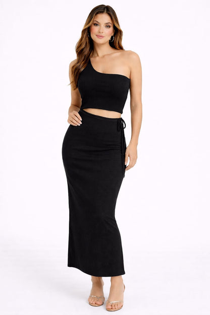 Vestido Serena - Corte midi strapless